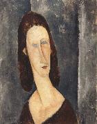 Amedeo Modigliani Blue Eyes or Portrait of Madame Jeanne Hebuterne (mk39) oil painting on canvas